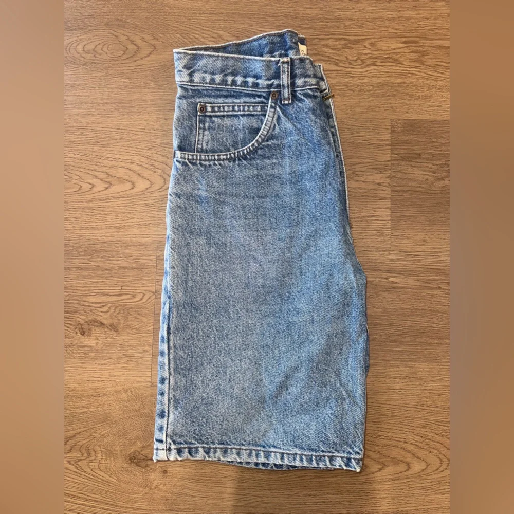 Vintage 90s Great Land 100% Cotton Denim Light Wash High Waist Shorts Size 30